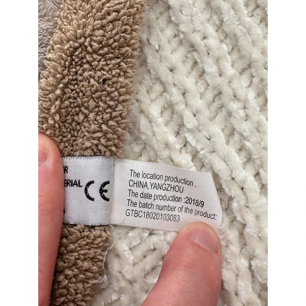 Unipak Lion‎ Baby Security Blanket Lovey Tan Brown Plush Sherpa Trim 14
